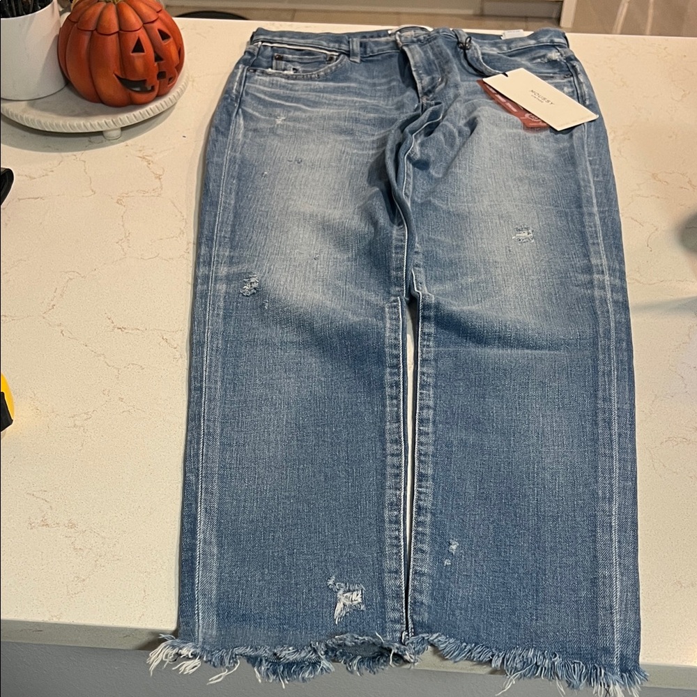 Moussy Light Blue Straight Leg Jeans